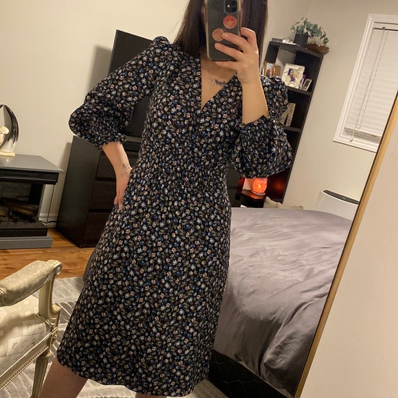 Rebecca Taylor Dresses & Skirts - Rebecca Taylor 100% Silk Floral Midi Dress Size 4